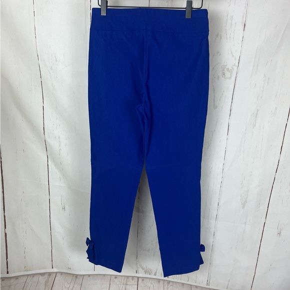 Grace Elements bright blue ankle pants with bow detail Small NWT - Picture 5 of 6